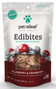 CBD Dog Treats – Hemp Oil Edibites with Blueberry & Cranberry